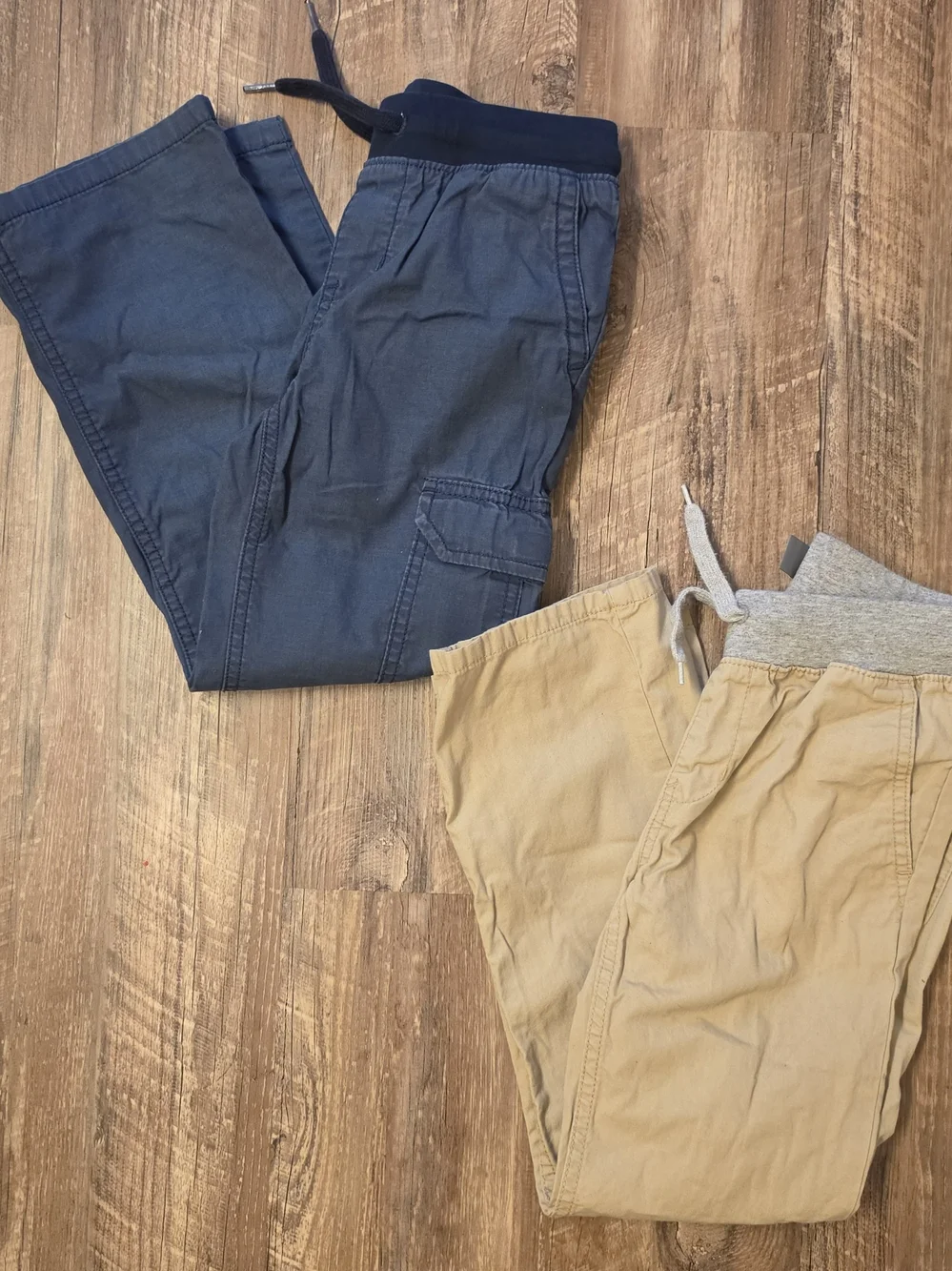 Old Navy Boys Drawstring Cargo & Chino Jogger Pants Lot Size S (6-7) Navy Khaki